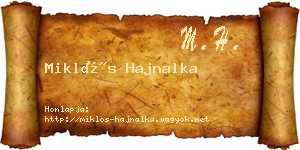 Miklós Hajnalka névjegykártya