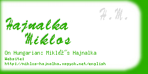 hajnalka miklos business card